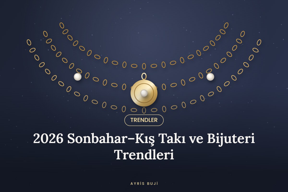 2026 sonbahar–kış takı ve bijuteri trendleri – katmanlı zincir kolye illüstrasyonu